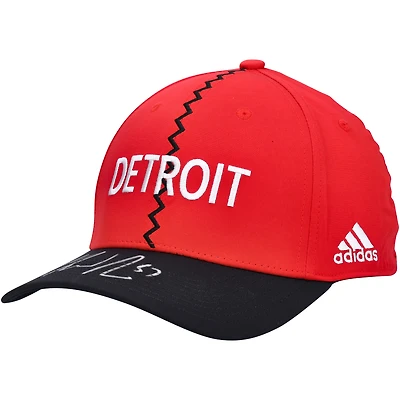 Casquette rétro inversée autographiée par David Perron des Red Wings de Detroit 2022-23