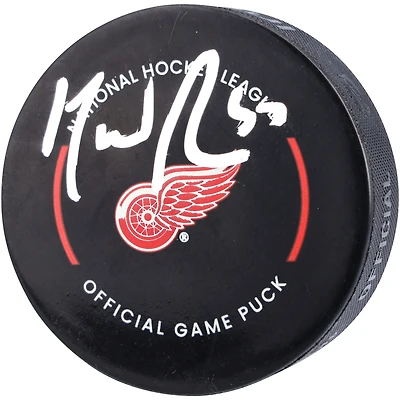 Rondelle de match officielle autographiée par David Perron des Red Wings de Détroit
