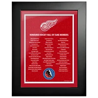 Image encadrée Red Wings de Detroit - 12'' x 16'' Hockey Hall of Fame Honored Members