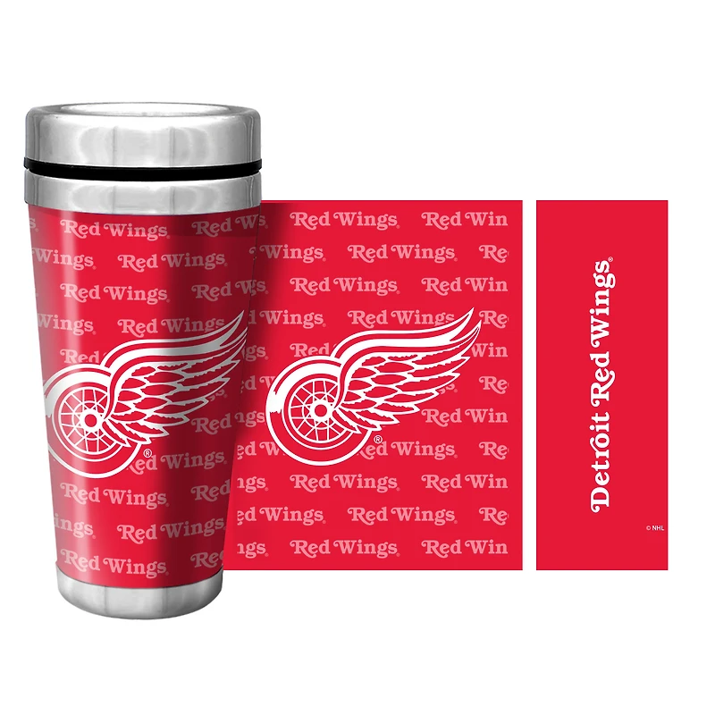 Red Wings de Détroit 16oz. Tasse de voyage avec papier peint complet