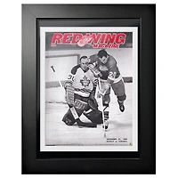 Detroit Red Wings 1968 Red Wing Magazine - Couverture de programme encadrée 12'' x 16''