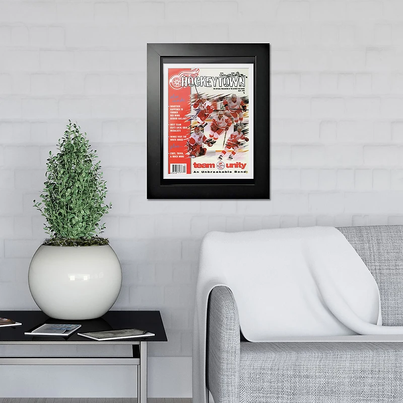 Detroit Red Wings 1998 Hockey Town - 12'' x 16'' Framed Program Cover