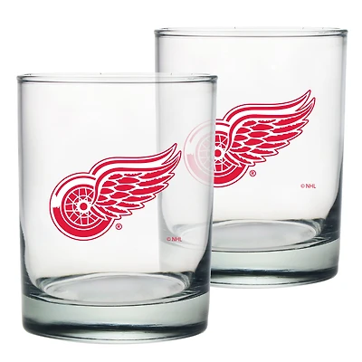 Detroit Red Wings Paquet de 2 13,5 oz Ensemble de verres Rocks