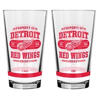 Ensemble de 2 verres à mélange Detroit Red Wings
