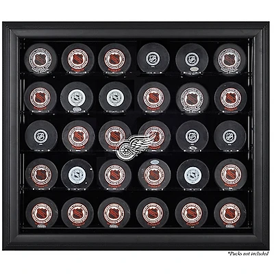 Vitrine noire pour 30 rondelles des Red Wings de Détroit