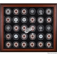 Vitrine de présentation en acajou pour 30 rondelles des Red Wings de Détroit