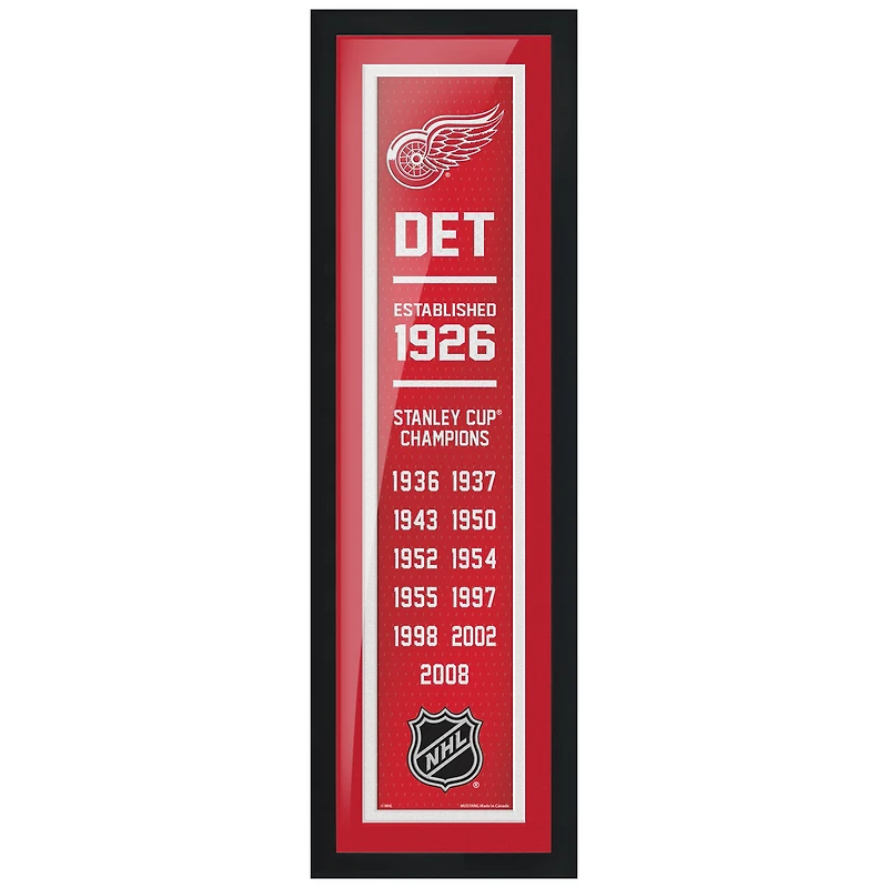 Detroit Red Wings - Enseigne Empire Encadrée 6'' x 22''
