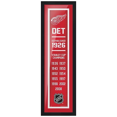 Detroit Red Wings - Enseigne Empire Encadrée 6'' x 22''