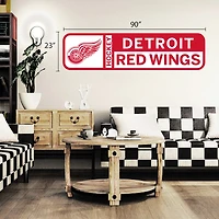 Detroit Red Wings - 90 `` x 23 '' sticker mural repositionnable avec logo de l'équipe