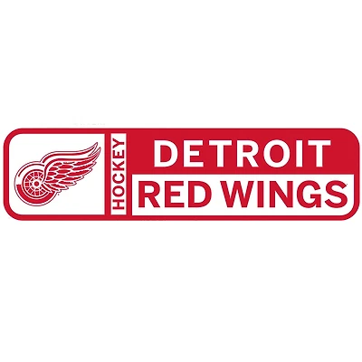 Detroit Red Wings - 90 `` x 23 '' sticker mural repositionnable avec logo de l'équipe