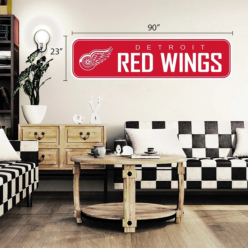 Détroit Red Wings - 90'' x 23'' Team Repositional Long Design Wall Decal