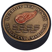 Red Wings de Detroit - Rondelle de hockey médaillée d'or des années championnes