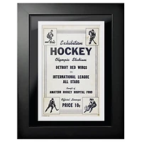 Detroit Red Wings Exhibition Hockey - Couverture de programme encadrée 12 '' x 16 ''