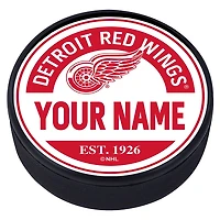 Detroit Red Wings - Personalized Block Textured Puck