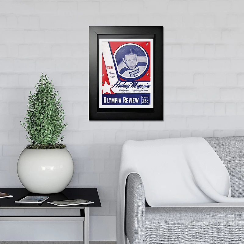 Detroit Red Wings Red Wings Hockey Magazine Dit Clapper - Couverture de programme encadrée 12'' x 16''