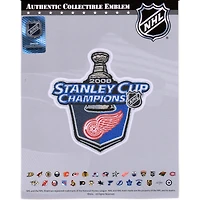 Écusson de maillot non signé des champions de la Coupe Stanley 2008 des Red Wings de Détroit avec l'emblème national