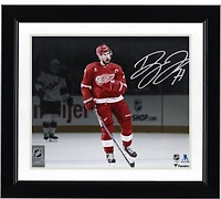Dylan Larkin Detroit Red Wings Autographed 8" x 10" Red Jersey Celebration Spotlight Photograph