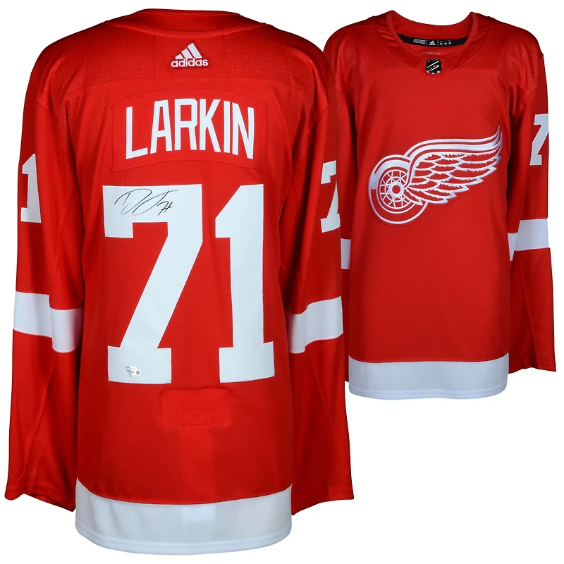 Dylan Larkin Detroit Red Wings Autographié Rouge Maillot Authentique Adidas