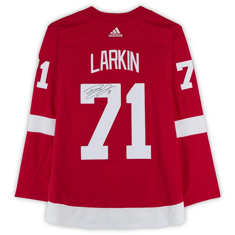 Dylan Larkin Detroit Red Wings Autographed Red adidas Jersey