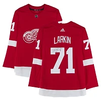 Dylan Larkin Detroit Red Wings Autographed Red adidas Jersey