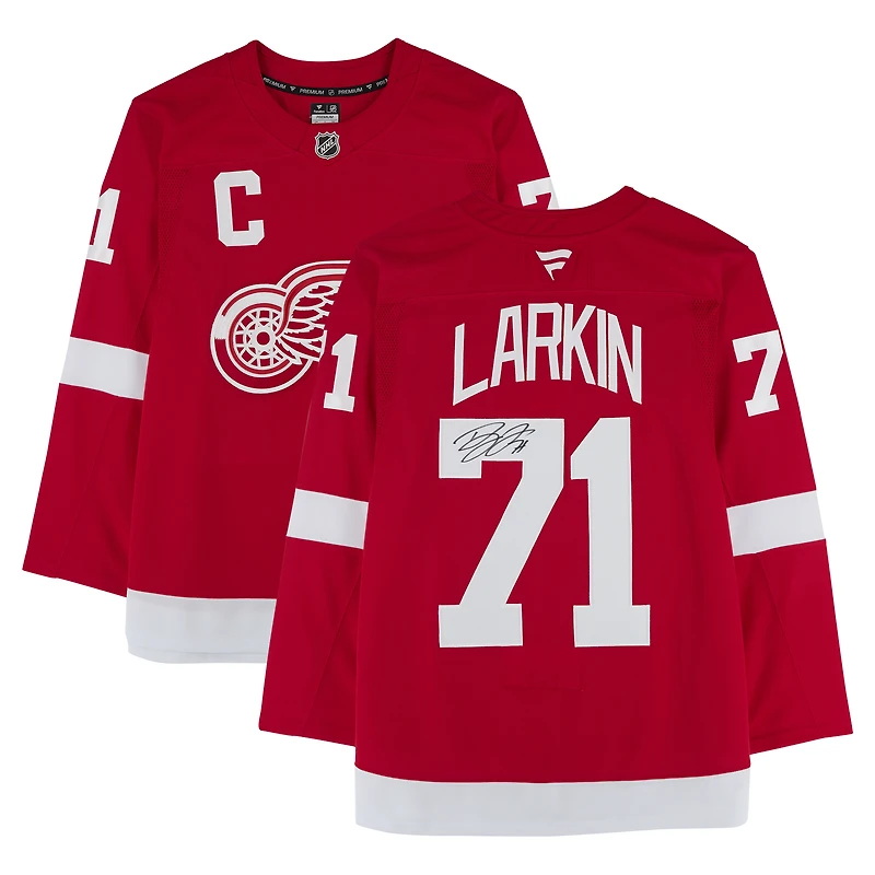 Dylan Larkin Detroit Red Wings Autographed Red Fanatics Premium Jersey