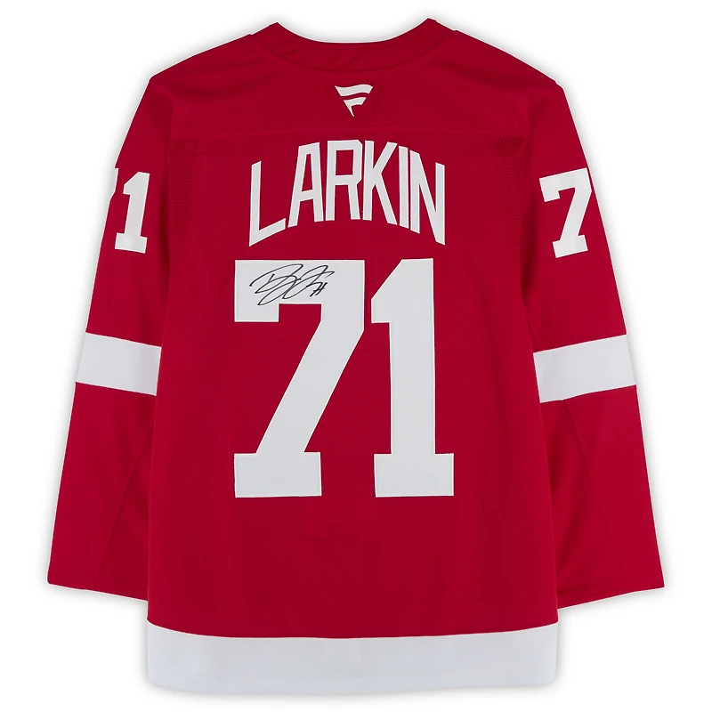 Dylan Larkin Detroit Red Wings Autographed Red Fanatics Premium Jersey