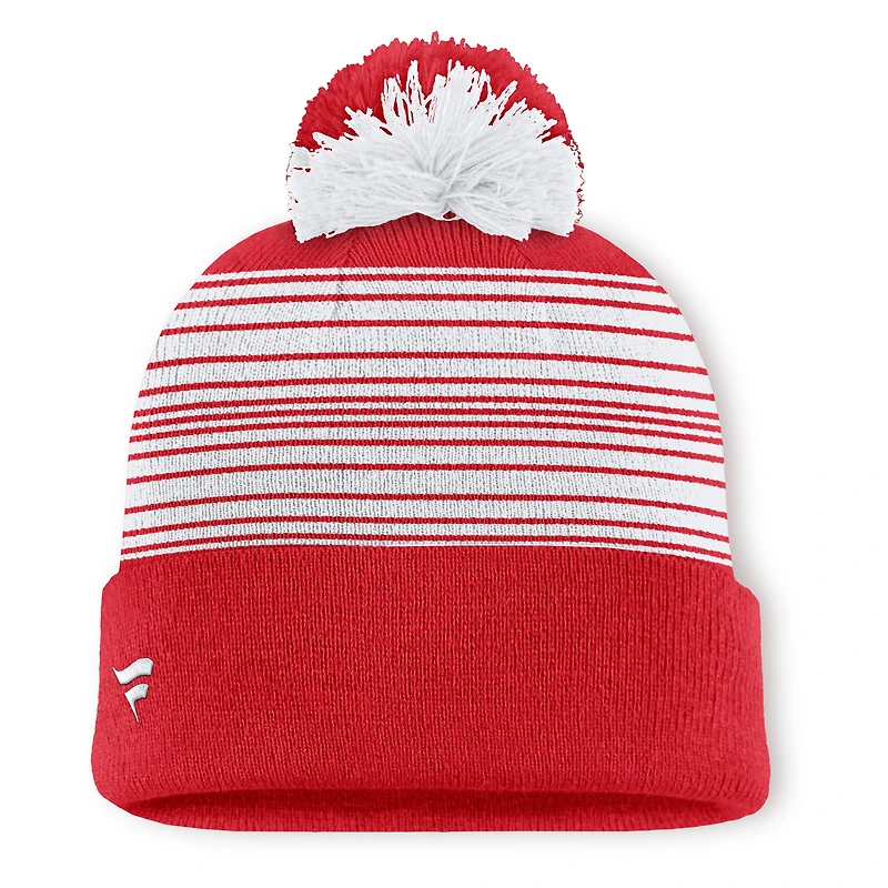Bonnet en tricot à revers et pompon Fundamental Spirit des Red Wings de Detroit Fanatics