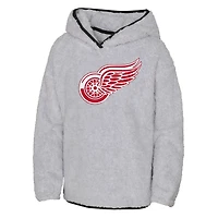 Sweat à capuche en polaire Ultimate Teddy pour filles, gris chiné, Detroit Red Wings