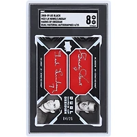 Gordie Howe et Ted Lindsay Detroit Red Wings 2008-09 Upper Deck Black Dual Cut Sig Relic #MO2-LH #4/25 SGC Authentifié 8 cartes