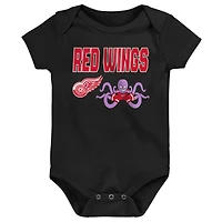 Infant & Newborn Outerstuff Detroit Red Wings Littlest Player Three-Pack Bodysuit Set