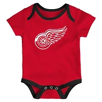 Infant Detroit Red Wings Loyal Buddies Three-Pack Bodysuit Set