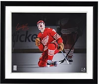 Lucas Raymond Detroit Red Wings Autographed 16" x 20" 100th Goal Celebration Spotlight Photograph