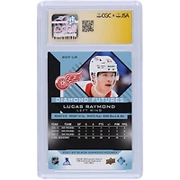 Carte de recrue authentifiée signée Lucas Raymond Detroit Red Wings 2021-22 Upper Deck Black Diamond Diamond Futures #BDF-LR #/249 CGC Fanatics