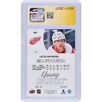 Carte recrue autographiée 2021-22 Upper Deck Series 2 Young Guns #464 CGC Fanatics Witnessed Authenticated Auto 10 Rookie Card de Lucas Raymond Detroit Red Wings