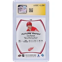 Carte recrue autographiée 2021-22 Upper Deck SP Authentic Limited Red #149 CGC Fanatics Witnessed Auto 10 Rookie Card de Lucas Raymond Detroit Red Wings
