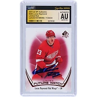 Carte recrue autographiée 2021-22 Upper Deck SP Authentic Limited Red #200 CGC Fanatics Witnessed Auto 10 Rookie Card de Lucas Raymond Detroit Red Wings