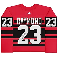 Maillot authentique Adidas Reverse Retro autographié par Lucas Raymond des Red Wings de Detroit 2022-23