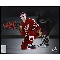 Lucas Raymond Detroit Red Wings Autographed 8" x 10" 100th Goal Celebration Spotlight Photograph