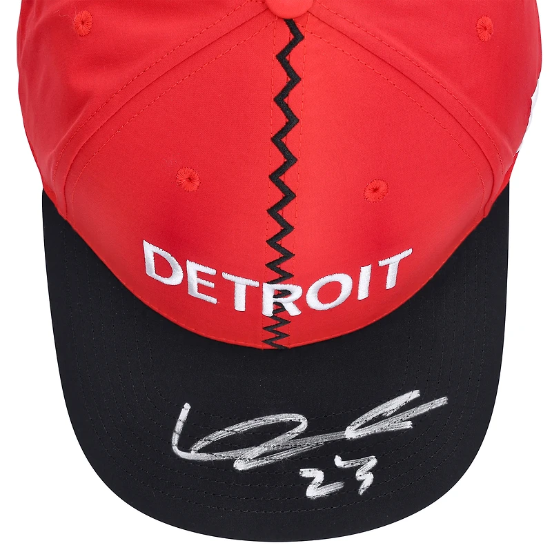 Casquette rétro adidas Reverse autographiée par Lucas Raymond des Red Wings de Detroit 2022-23