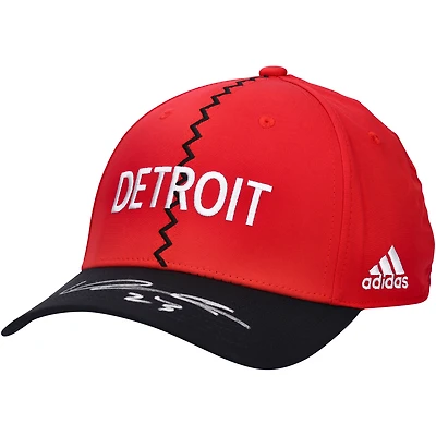 Casquette rétro adidas Reverse autographiée par Lucas Raymond des Red Wings de Detroit 2022-23