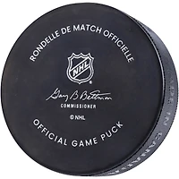 Rondelle de match officielle autographiée par Lucas Raymond des Red Wings de Détroit