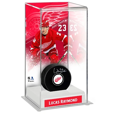 Étui de luxe pour rondelles de hockey hautes des Red Wings de Detroit de Lucas Raymond