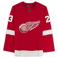 Maillot authentique adidas autographié par Lucas Raymond Red Detroit Red Wings