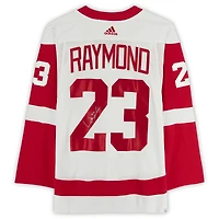 Maillot authentique adidas autographié par Lucas Raymond White des Red Wings de Detroit