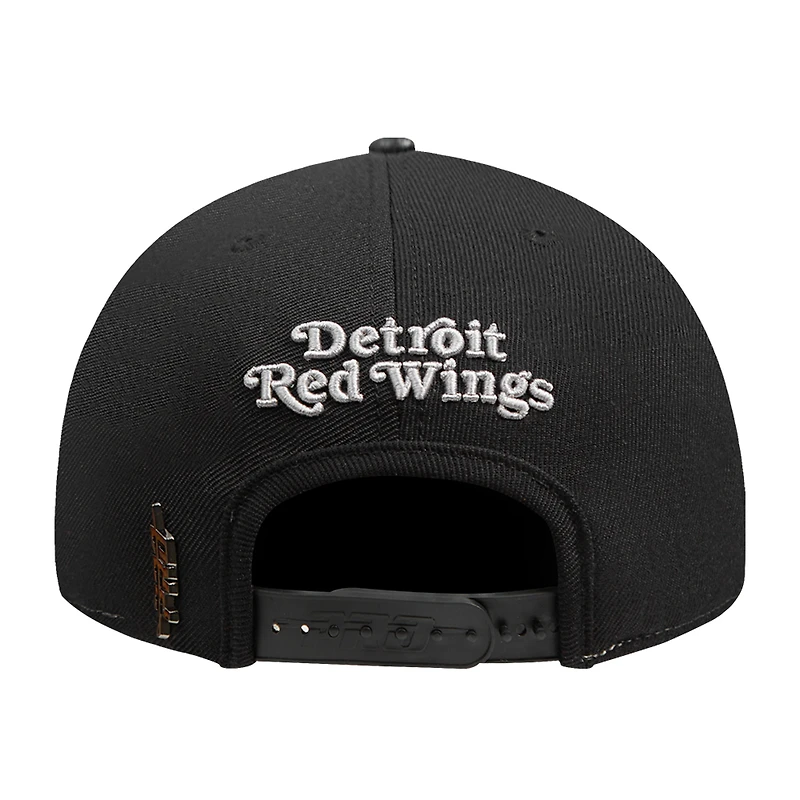 Casquette Snapback en molleton français Detroit Red Wings Pro Standard pour homme en crème
