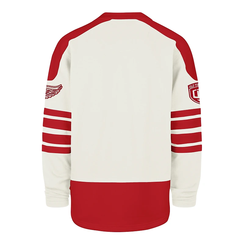 Sweat-shirt à lacets éternel Detroit Red Wings Pond Hockey Trio, couleur crème, modèle 47.