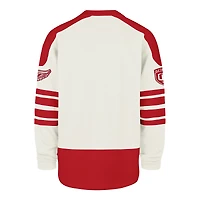 Sweat-shirt à lacets éternel Detroit Red Wings Pond Hockey Trio, couleur crème, modèle 47.