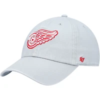 Casquette ajustable Clean Up de l'équipe Detroit Red Wings '47 grise pour hommes