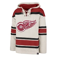 Chandail à capuchon lacets '47 Oatmeal Detroit Red Wings Rockaway pour homme