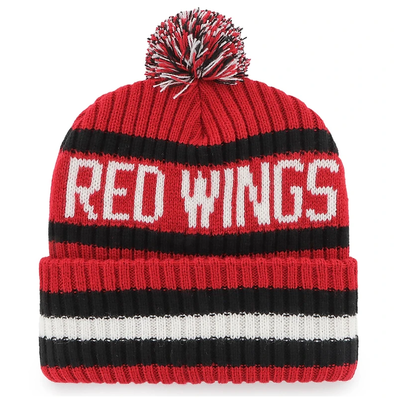 Bonnet en tricot à revers Bering Red Wings de Detroit '47 pour homme avec pompon